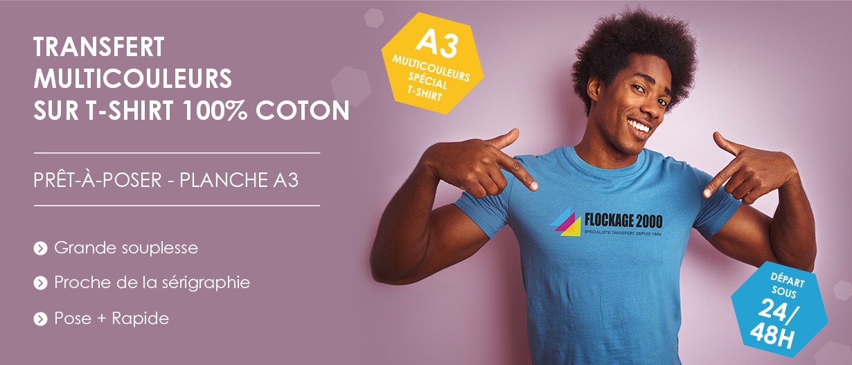 Multicolours special t-shirt transfer